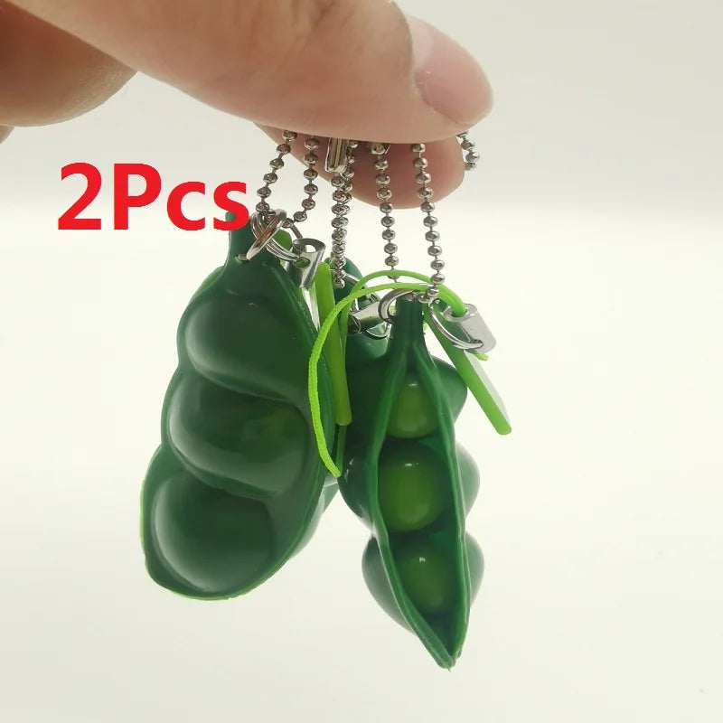 🌿 Peapod Fidget Keychain