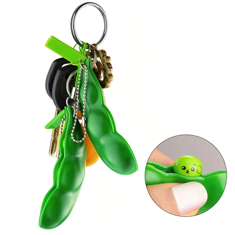 🌿 Peapod Fidget Keychain