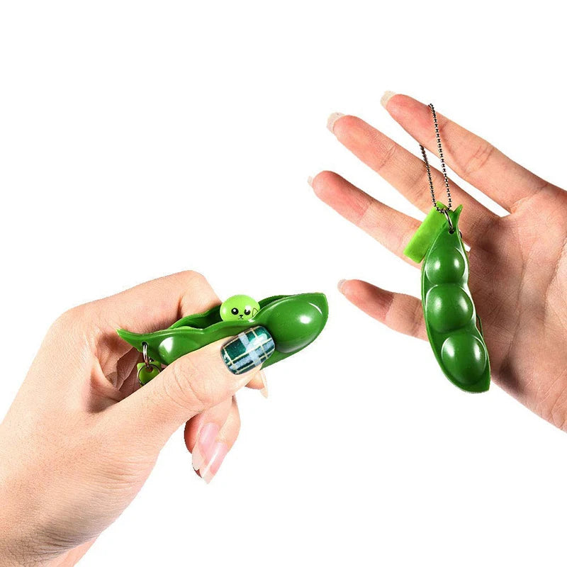 🌿 Peapod Fidget Keychain